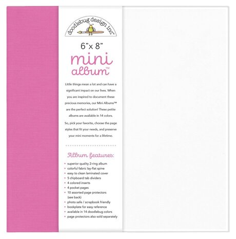 Doodlebug Design Inc. Bubblegum 6x8 Inch Mini Album (8480) Doodlebug Design Inc. Bubblegum 6x8 Inch Mini Album (8480)