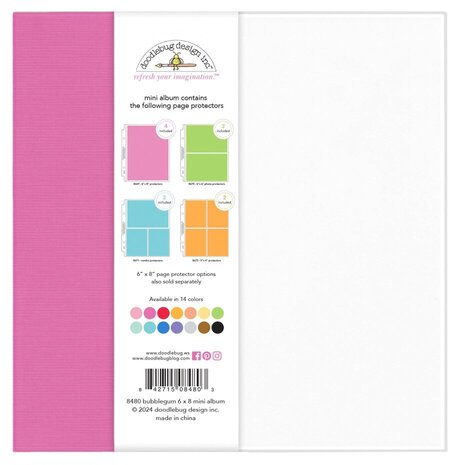 Doodlebug Design Inc. Bubblegum 6x8 Inch Mini Album (8480) Doodlebug Design Inc. Bubblegum 6x8 Inch Mini Album (8480)