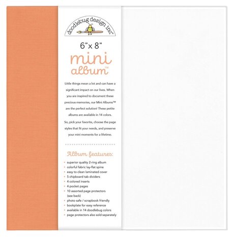 Doodlebug Design Inc. Coral 6x8 Inch Mini Album (8482) Doodlebug Design Inc. Coral 6x8 Inch Mini Album (8482)