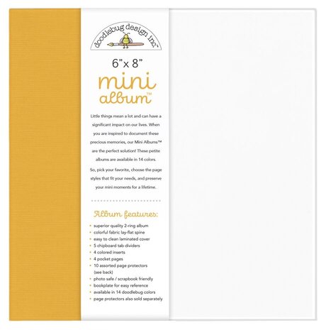 Doodlebug Design Inc. Tangerine 6x8 Inch Mini Album (8483)