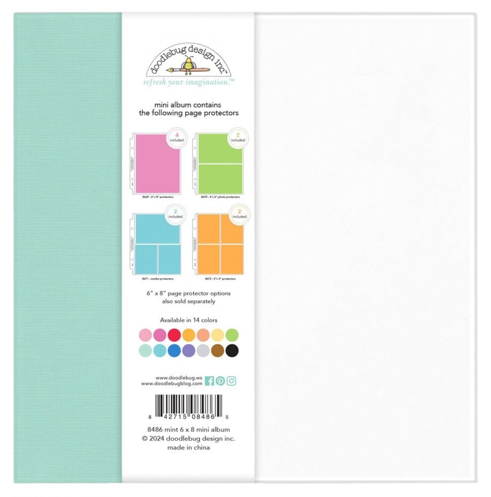 Doodlebug Design Inc. Mint 6x8 Inch Mini Album (8486) Doodlebug Design Inc. Mint 6x8 Inch Mini Album (8486)