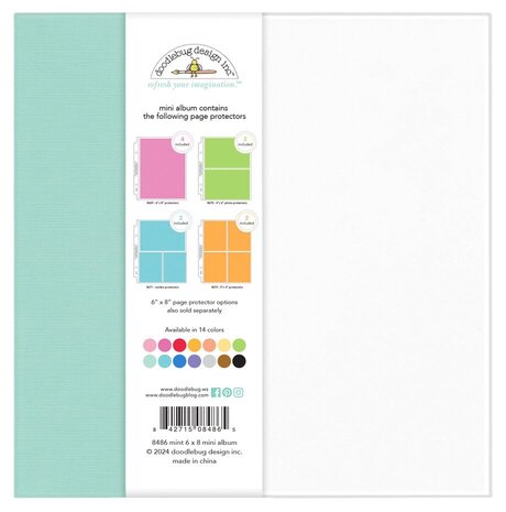 Doodlebug Design Inc. Mint 6x8 Inch Mini Album (8486) Doodlebug Design Inc. Mint 6x8 Inch Mini Album (8486)