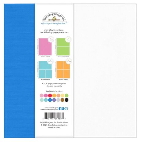 Doodlebug Design Inc. Blue Jean 6x8 Inch Mini Album (8488) Doodlebug Design Inc. Blue Jean 6x8 Inch Mini Album (8488)