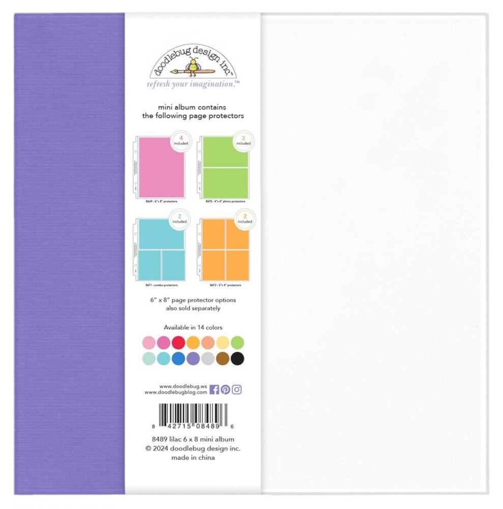 Doodlebug Design Inc. Lilac 6x8 Inch Mini Album (8489) Doodlebug Design Inc. Lilac 6x8 Inch Mini Album (8489)