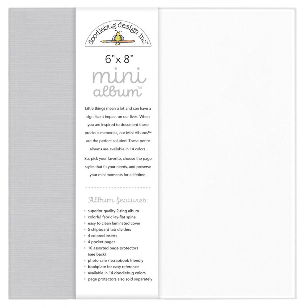 Doodlebug Design Inc. Gray 6x8 Inch Mini Album (8490)