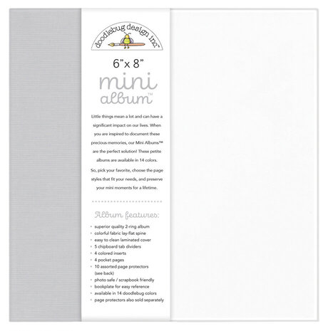 Doodlebug Design Inc. Gray 6x8 Inch Mini Album (8490)