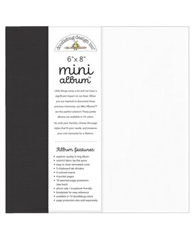 Doodlebug Design Inc. Beetle Black 6x8 Inch Mini Album (8492) Doodlebug Design Inc. Beetle Black 6x8 Inch Mini Album (8492)