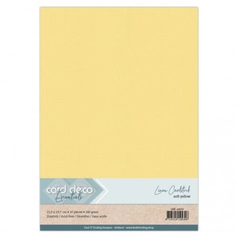 Card Deco Linen Cardstock Soft Yellow 10 Vel A4 (LKK-A4101) Card Deco Linen Cardstock Soft Yellow 10 Vel A4 (LKK-A4101)