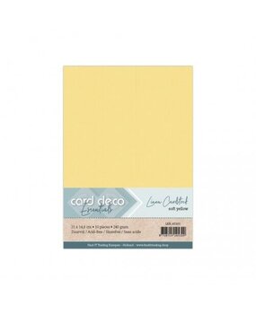 Card Deco Linen Cardstock Soft Yellow 10 Vel A5 (LKK-A5101)