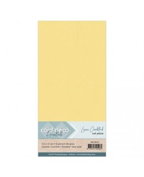 Card Deco Linen Cardstock Soft Yellow 10 Vel Vierkant (LKK-4K101) Card Deco Linen Cardstock Soft Yellow 10 Vel Vierkant (LKK-4K101)