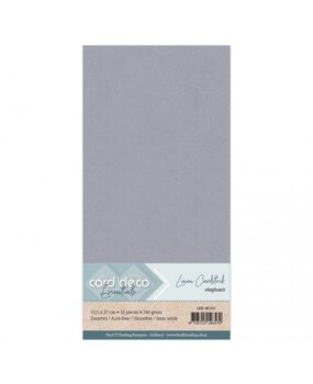 Card Deco Linen Cardstock Elephant Grey 10 Vel Vierkant (LKK-4K103)