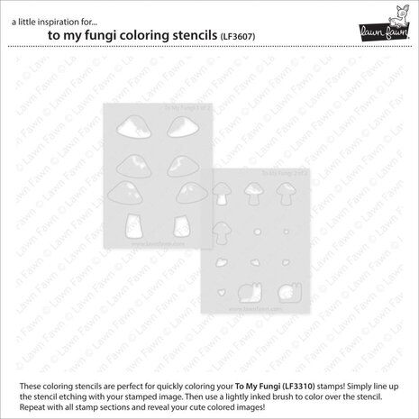 Lawn Fawn To My Fungi Stencils (LF3607) Lawn Fawn To My Fungi Stencils (LF3607)