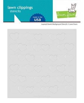 Lawn Fawn Layered Hearts Background Stencils (LF3623)
