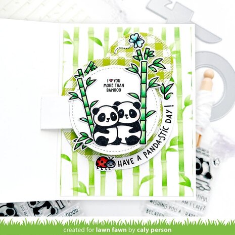 Lawn Fawn I Heart Pandas Clear Stamps (LF3596)