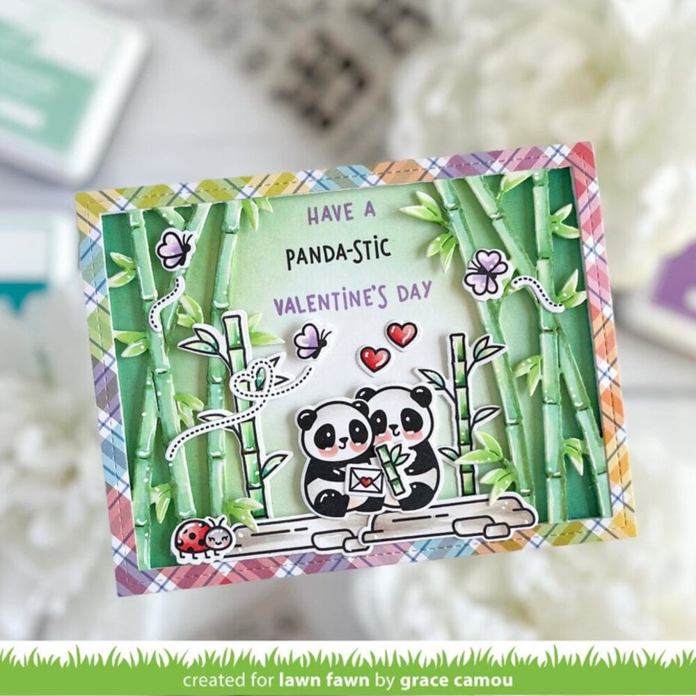 Lawn Fawn I Heart Pandas Clear Stamps (LF3596)