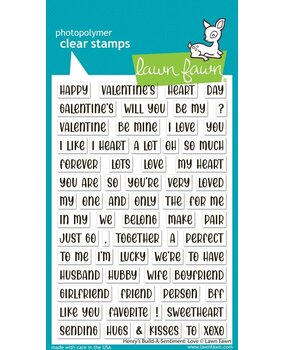 Lawn Fawn Henry's Build-A-Sentiment: Love Clear Stamps (LF3605) Lawn Fawn Henry's Build-A-Sentiment: Love Clear Stamps (LF3605)