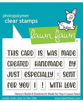 Lawn Fawn Henry's Build-A-Sentiment: Made for You Clear Stamps (LF3606)