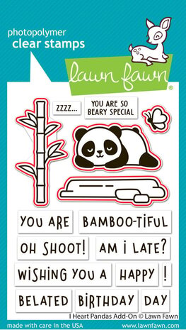Lawn Fawn I Heart Pandas Add-On Dies (LF3600) Lawn Fawn I Heart Pandas Add-On Dies (LF3600)