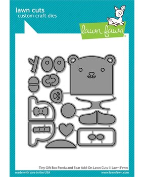 Lawn Fawn Tiny Gift Box Panda and Bear Add-On Dies (LF3614) Lawn Fawn Tiny Gift Box Panda and Bear Add-On Dies (LF3614)