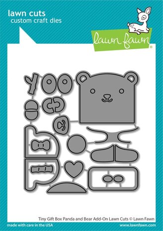 Lawn Fawn Tiny Gift Box Panda and Bear Add-On Dies (LF3614) Lawn Fawn Tiny Gift Box Panda and Bear Add-On Dies (LF3614)