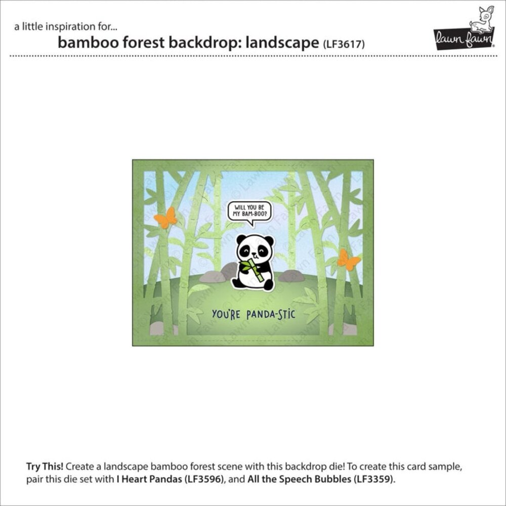 Lawn Fawn Bamboo Forest Backdrop: Landscape Dies (LF3617) Lawn Fawn Bamboo Forest Backdrop: Landscape Dies (LF3617)