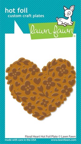 Lawn Fawn Floral Heart Hot Foil Plates (LF3620) Lawn Fawn Floral Heart Hot Foil Plates (LF3620)