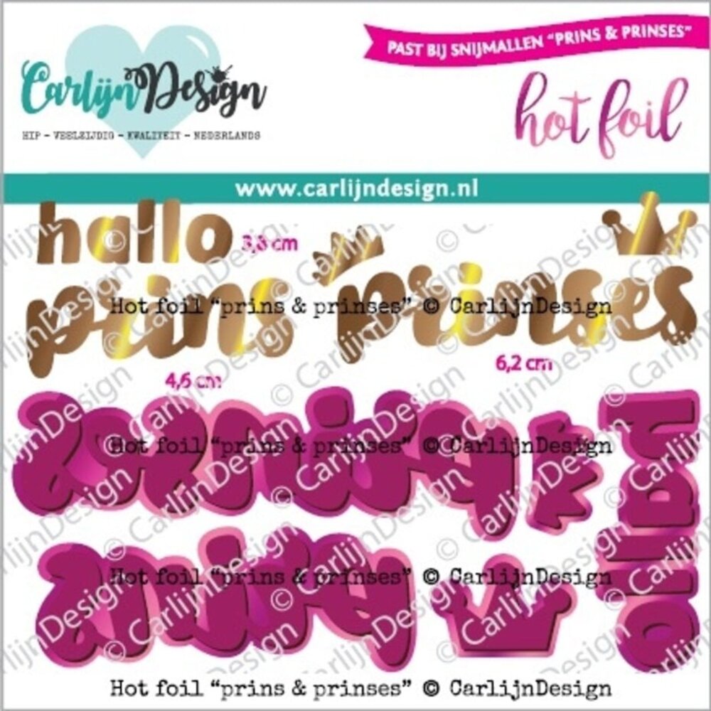 Carlijn Design Hot Foil Prins Prinses (CDHF-0066)