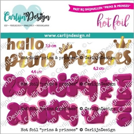 Carlijn Design Hot Foil Prins Prinses (CDHF-0066)