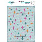 Carlijn Design Stencils A6 Twinkel Sterren (3pcs) (CDSC-0039)