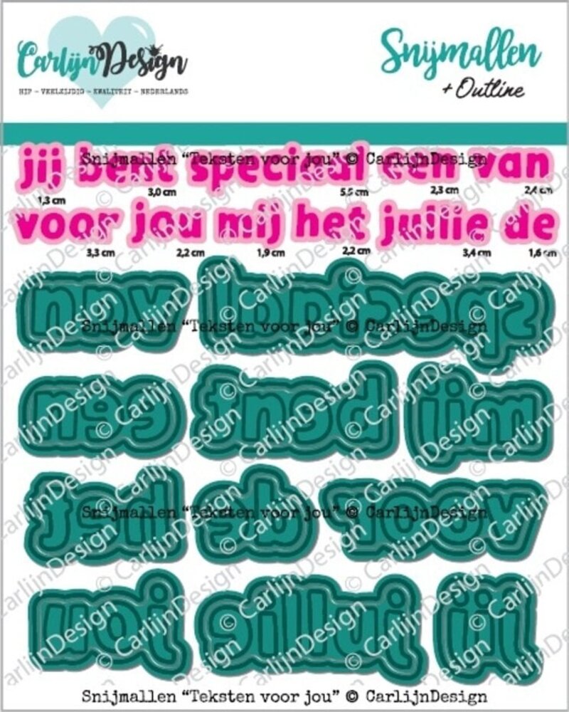 Carlijn Design Snijmallen Teksten Voor Jou (CDSN-0286)
