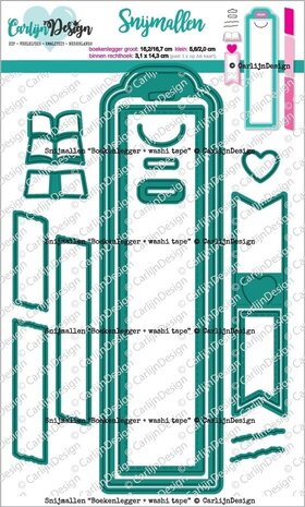 Carlijn Design Snijmallen Boekenlegger & Washi Tape (CDSN-0287) Carlijn Design Snijmallen Boekenlegger & Washi Tape (CDSN-0287)