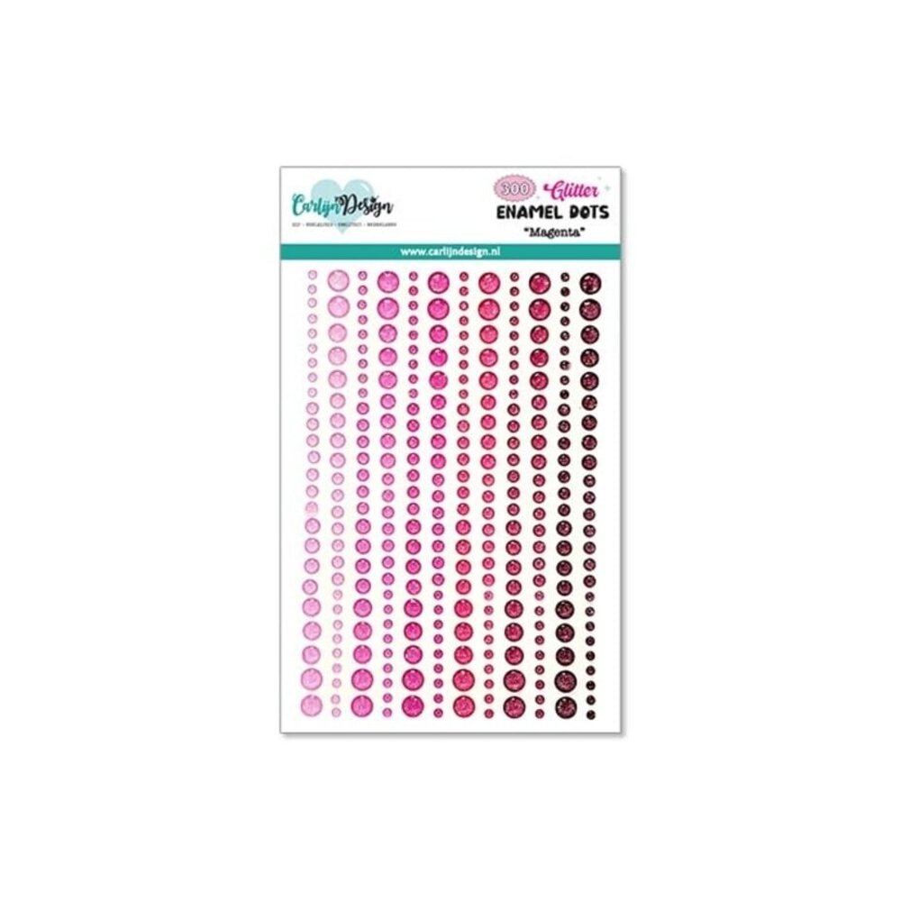 Carlijn Design Glitter Enamel Dots Magenta (CDED-0002) Carlijn Design Glitter Enamel Dots Magenta (CDED-0002)