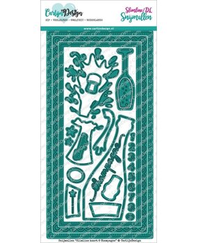 Carlijn Design Snijmallen Slimline Kaart Champagne (CDSN-0111)