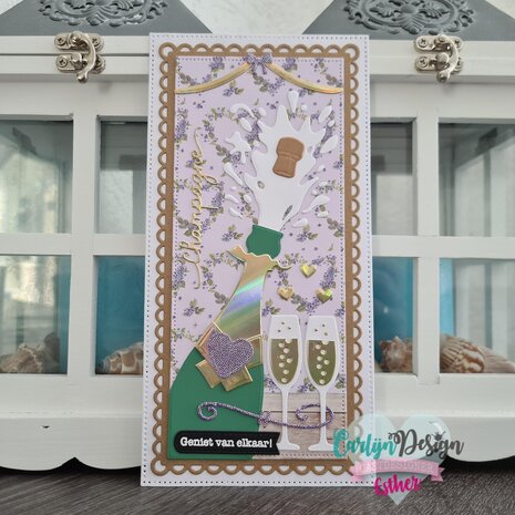 Carlijn Design Snijmallen Slimline Kaart Champagne (CDSN-0111)