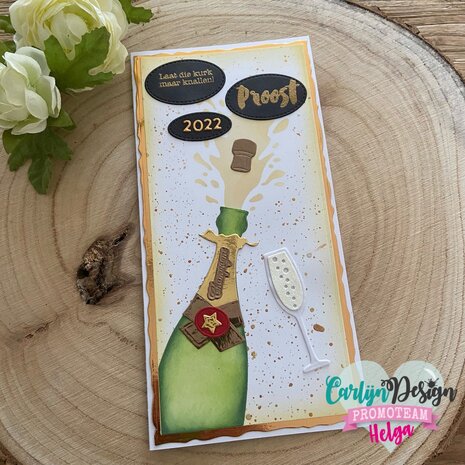 Carlijn Design Snijmallen Slimline Kaart Champagne (CDSN-0111)