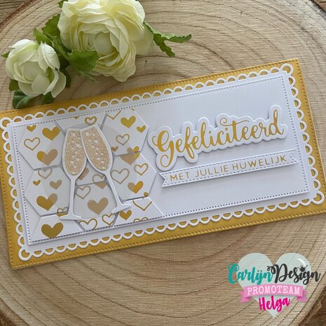 Carlijn Design Snijmallen Slimline Kaart Champagne (CDSN-0111)