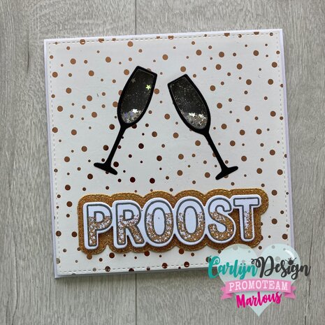 Carlijn Design Snijmallen Slimline Kaart Champagne (CDSN-0111)