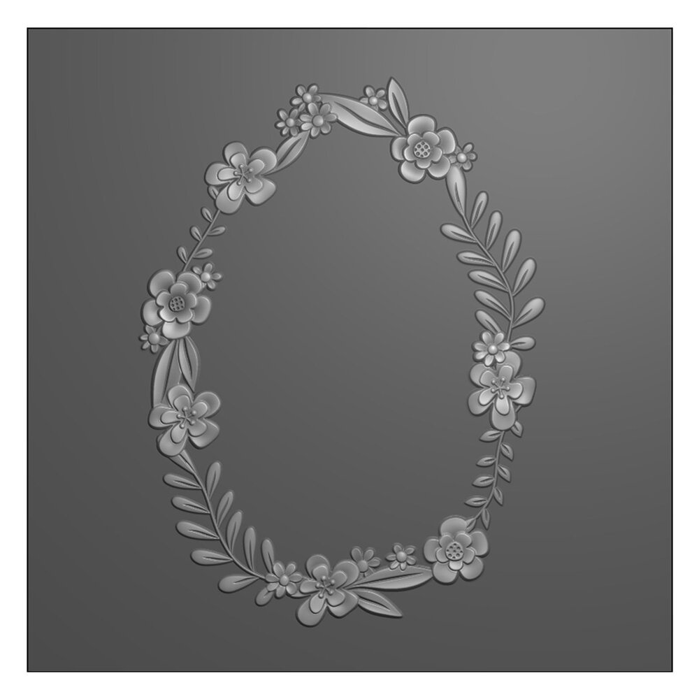 Nellie Snellen 3D Embossing Folder Eggshaped Flower Wreath (EF3D110) Nellie Snellen 3D Embossing Folder Eggshaped Flower Wreath (EF3D110)