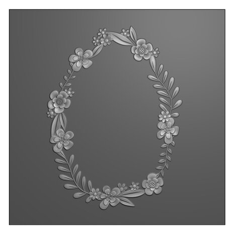Nellie Snellen 3D Embossing Folder Eggshaped Flower Wreath (EF3D110) Nellie Snellen 3D Embossing Folder Eggshaped Flower Wreath (EF3D110)