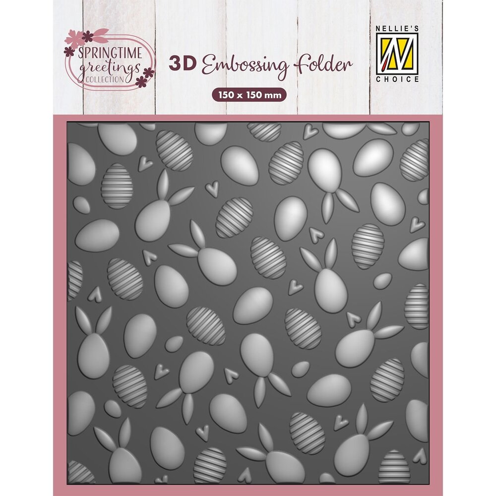 Nellie Snellen 3D Embossing Folder Bunnies And Eggs (EF3D111) Nellie Snellen 3D Embossing Folder Bunnies And Eggs (EF3D111)