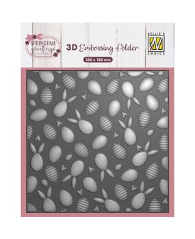 Nellie Snellen 3D Embossing Folder Bunnies And Eggs (EF3D111) Nellie Snellen 3D Embossing Folder Bunnies And Eggs (EF3D111)