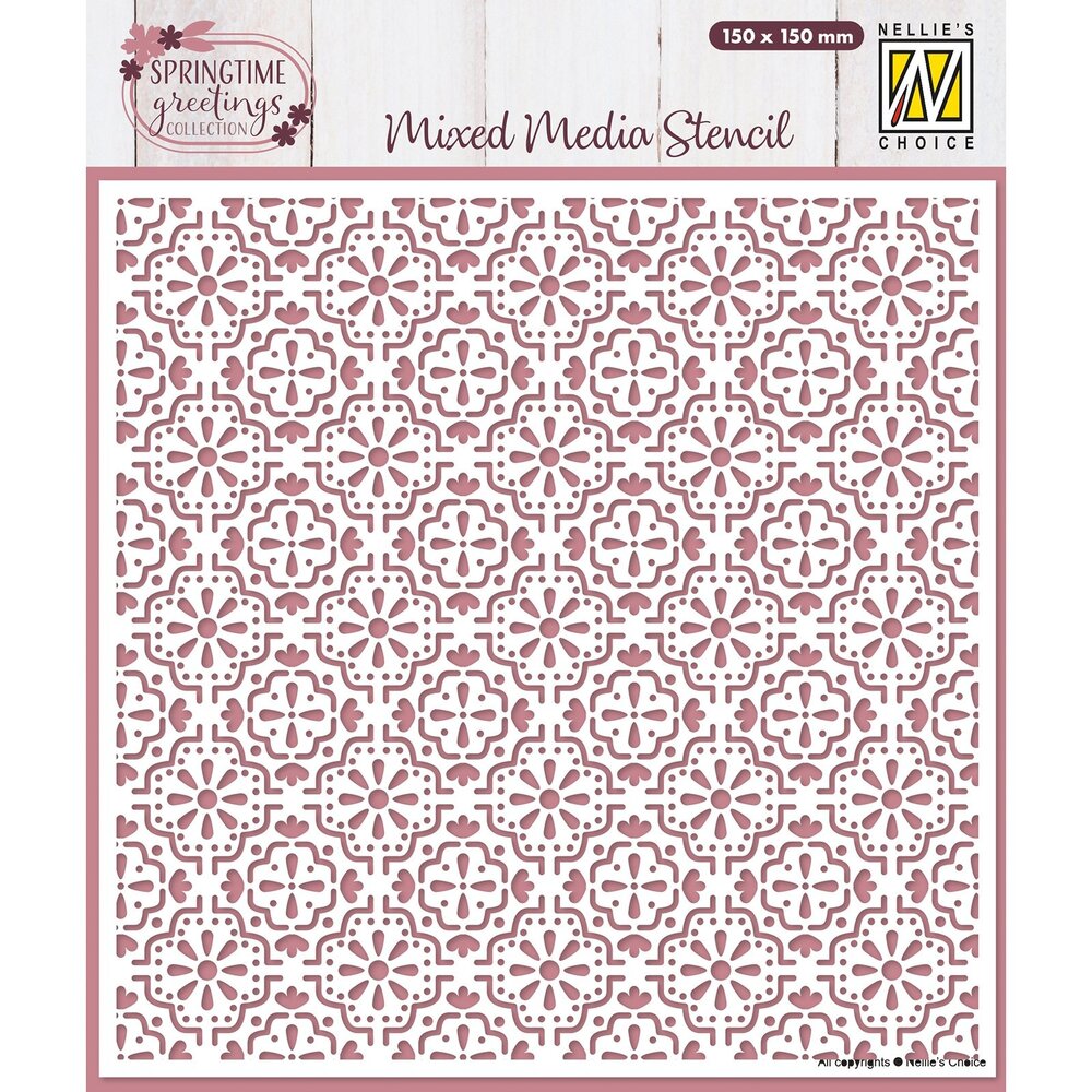 Nellie Snellen Masking Stencil Easter Tiles (MMS4K-087) Nellie Snellen Masking Stencil Easter Tiles (MMS4K-087)