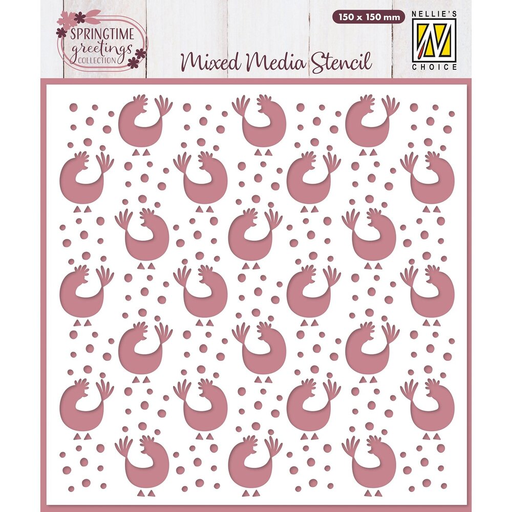 Nellie Snellen Masking Stencil Hugs Chicken (MMS4K-088) Nellie Snellen Masking Stencil Hugs Chicken (MMS4K-088)
