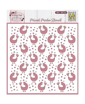 Nellie Snellen Masking Stencil Hugs Chicken (MMS4K-088) Nellie Snellen Masking Stencil Hugs Chicken (MMS4K-088)