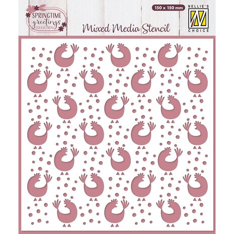 Nellie Snellen Masking Stencil Hugs Chicken (MMS4K-088) Nellie Snellen Masking Stencil Hugs Chicken (MMS4K-088)