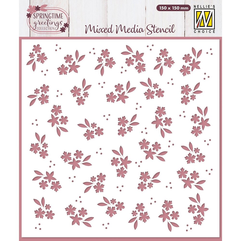Nellie Snellen Masking Stencil Spring Flowers (MMS4K-089) Nellie Snellen Masking Stencil Spring Flowers (MMS4K-089)