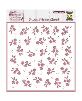 Nellie Snellen Masking Stencil Spring Flowers (MMS4K-089) Nellie Snellen Masking Stencil Spring Flowers (MMS4K-089)