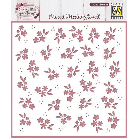 Nellie Snellen Masking Stencil Spring Flowers (MMS4K-089) Nellie Snellen Masking Stencil Spring Flowers (MMS4K-089)