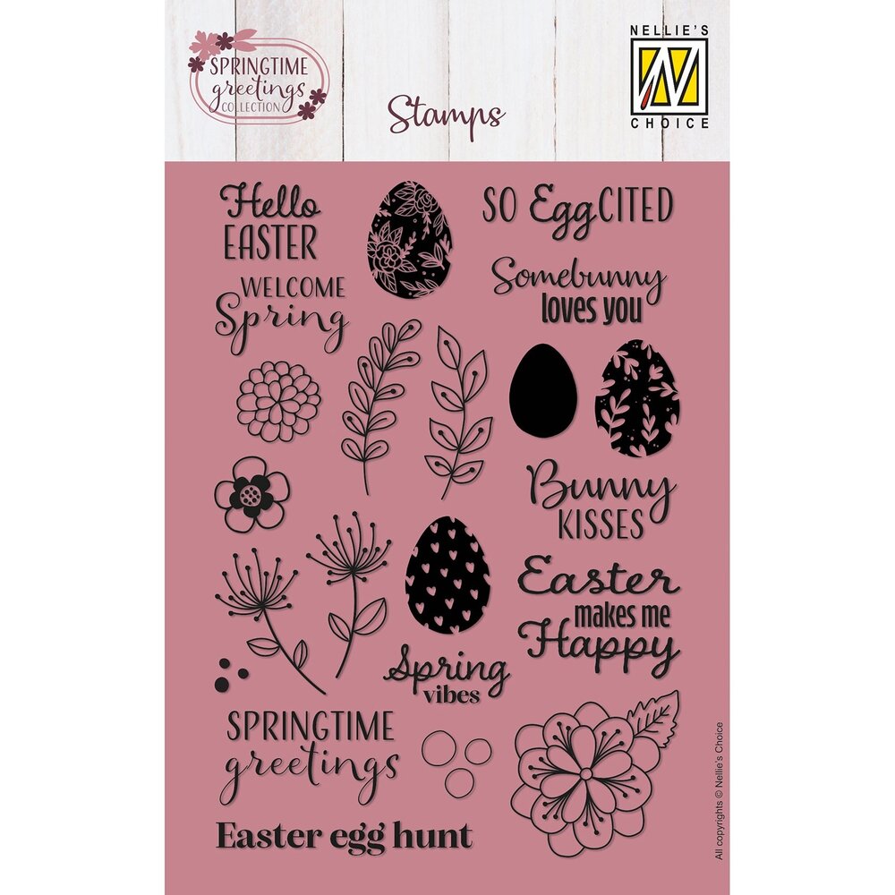 Nellie Snellen Clear Stamps A6 Springtime Greetings (NSCS024) Nellie Snellen Clear Stamps A6 Springtime Greetings (NSCS024)