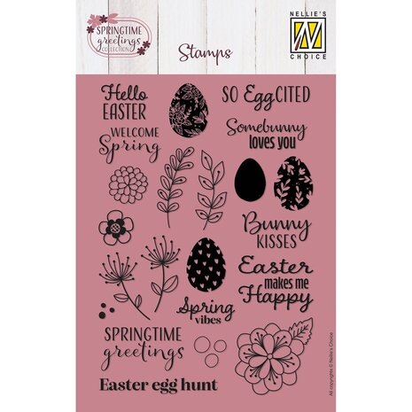 Nellie Snellen Clear Stamps A6 Springtime Greetings (NSCS024) Nellie Snellen Clear Stamps A6 Springtime Greetings (NSCS024)